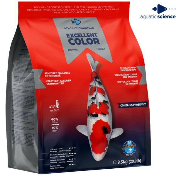 Aquatic Science Excellent Color – Premium Koifutter für brillante Farben 9,5