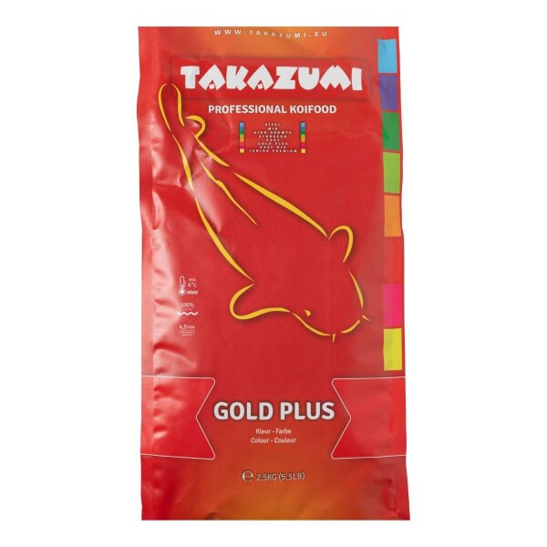 Takazumi Koi-Futter 2,5 KG Gold Plus - Ganzjahres Futter ab 5°C